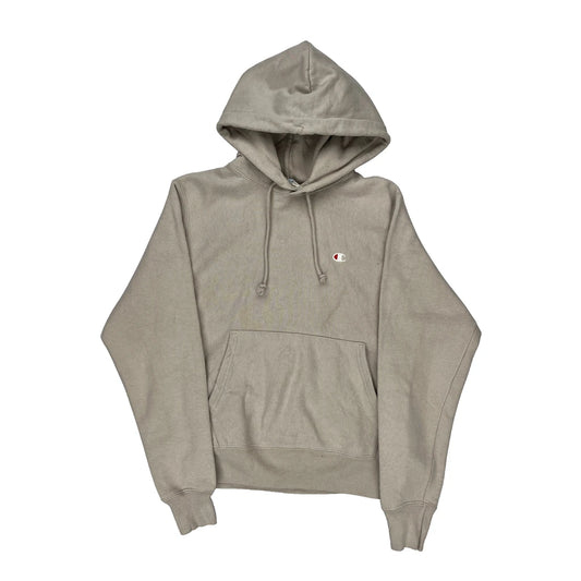 Reverse Weave Champion Hoodie - Small Beige Cotton