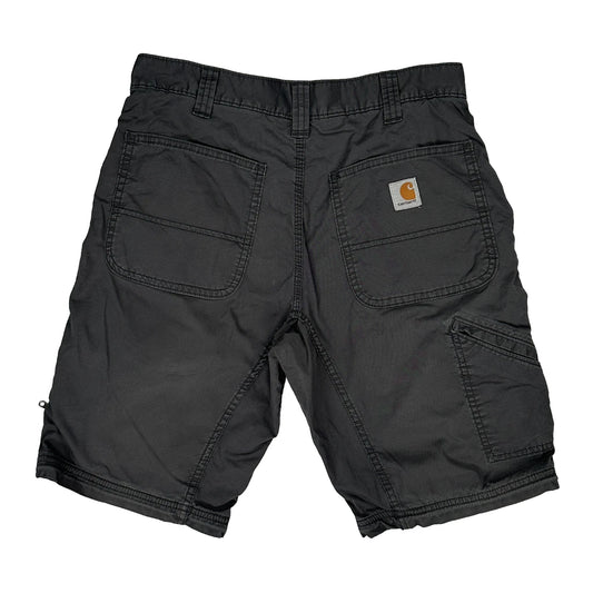 Relaxed Fit Carhartt Cargo Shorts - 30W 9L Grey Cotton Blend