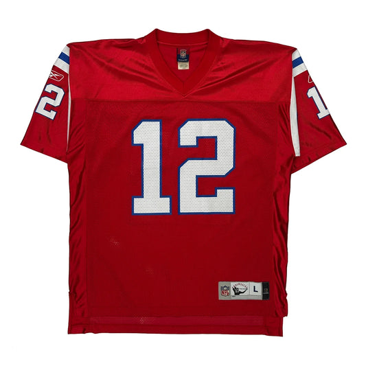 Vintage New England Patriots Reebok Nfl Jersey - Large Red Polyester