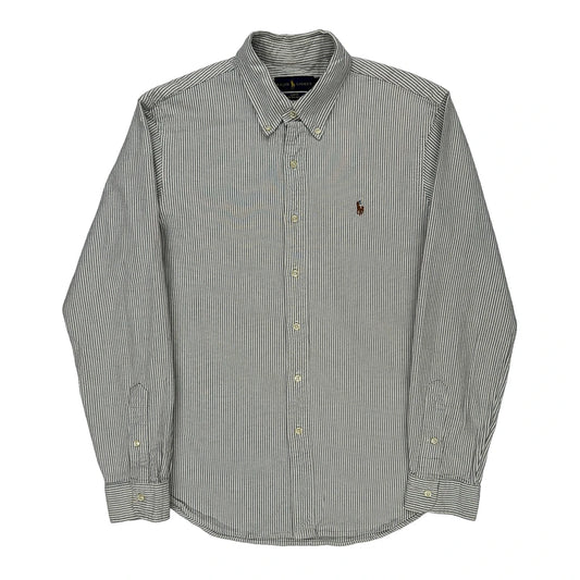 Ralph Lauren Slim Fit Shirt - Large Black & White Cotton