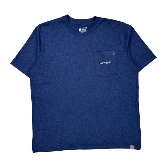 Carhartt Graphic T-Shirt - XL Blue Cotton
