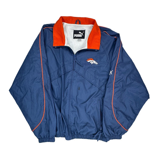 Denver Broncos Puma Football Jacket - Medium Blue Polyester