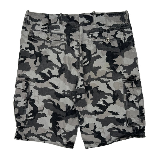 Levis Camo Cargo Shorts - 36W 10L Grey Cotton