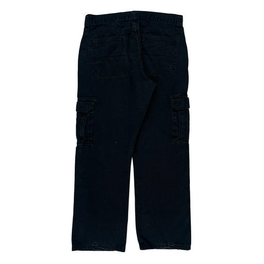 Wrangler Cargo Trousers - 32W 29L Black Cotton
