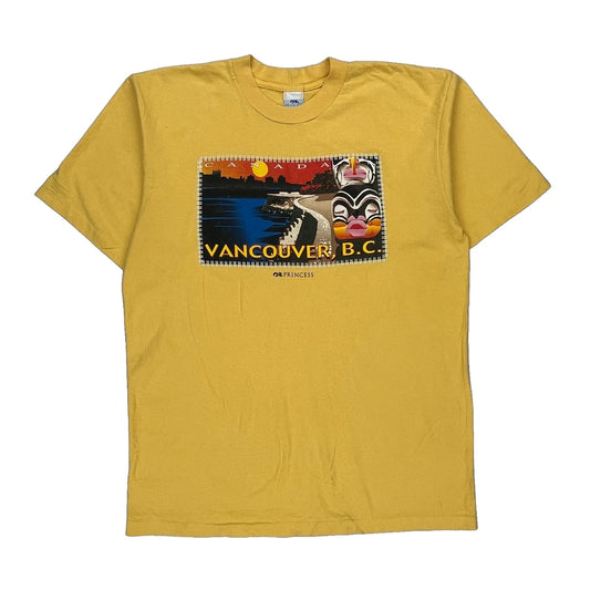 Vancouver B.C. Princess Single Stitch T-Shirt - 3XL Yellow Cotton