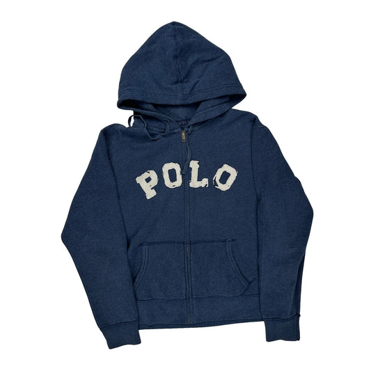 Polo By Ralph Lauren Spellout Hoodie - XL Blue Cotton