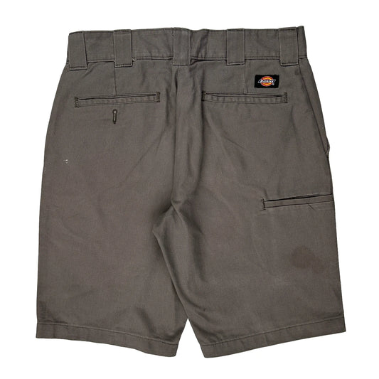 Dickies Slim Fit Chino Shorts - 32W 9L Grey Polyester Blend
