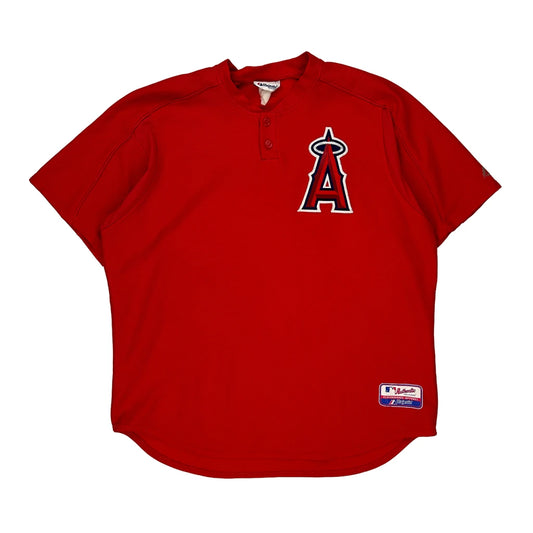 Los Angeles Angels Majestic Mlb Jersey - 2XL Red Polyester