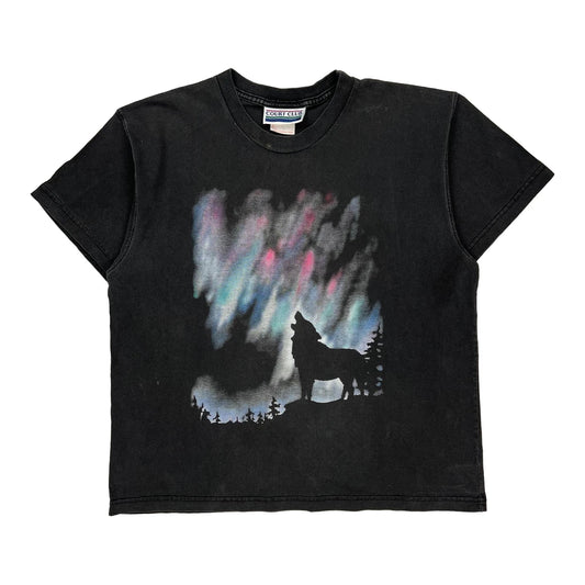 Court Club Graphic T-Shirt - XL Black Cotton