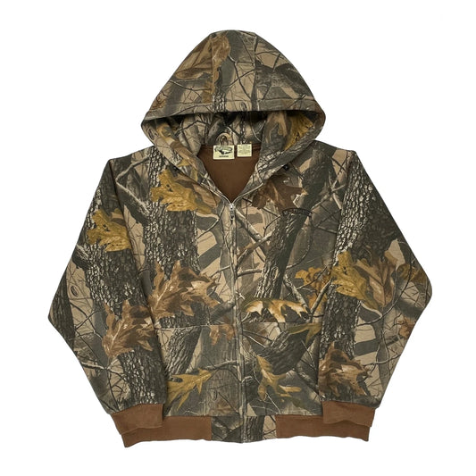 Vintage Field & Stream Hoodie - XL Camo Cotton Blend