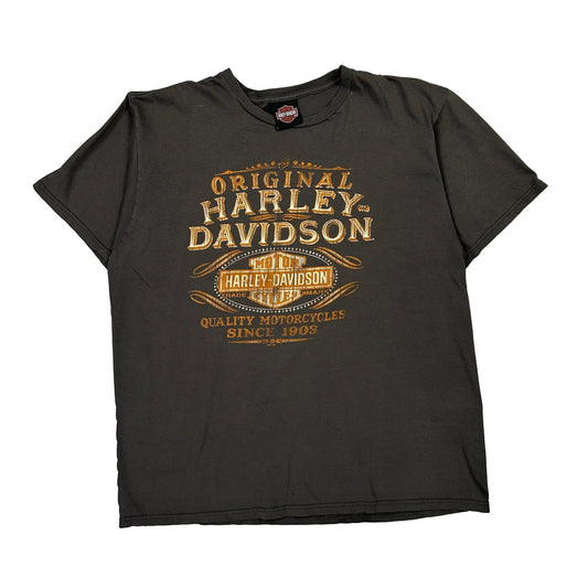 Dayton, Ohio Harley Davidson Graphic T-Shirt - XL Black Cotton