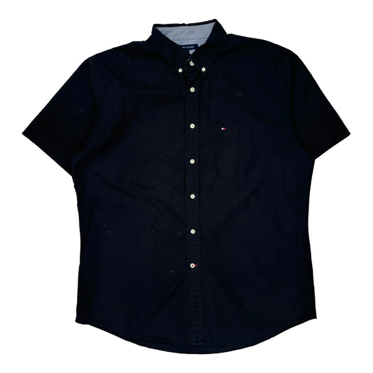 Tommy Hilfiger Short Sleeve Shirt - XL Navy Cotton