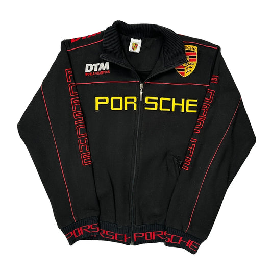Dtm World Champion Porsche Graphic Track Jacket - Medium Black Cotton