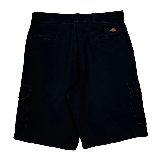 Dickies Cargo Shorts - 36W 13L Black Cotton