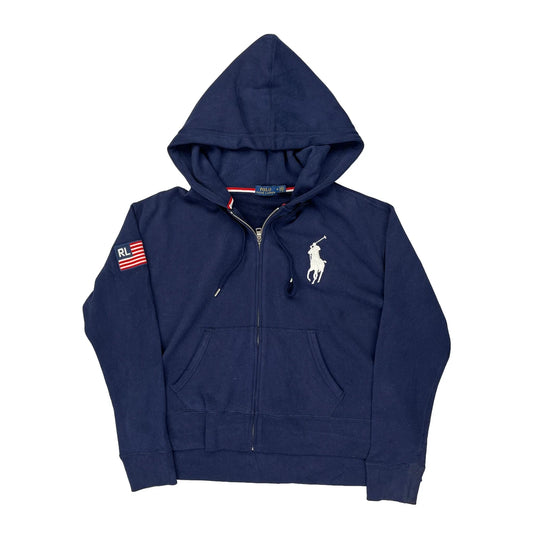 USA Polo By Ralph Lauren Hoodie - Medium Navy Cotton