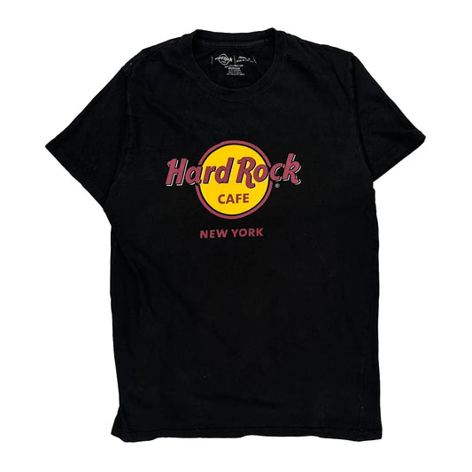 New York Hard Rock Cafe Graphic T-Shirt - Medium Black Cotton