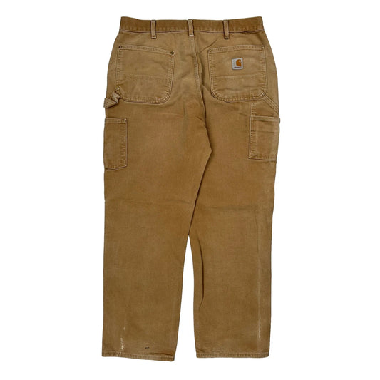 Carhartt Double Knee Carpenter Trousers - 33W 31L Brown Cotton