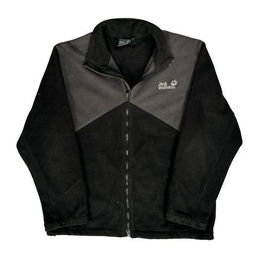 Jack Wolfskin Fleece Jacket - Large Black Polyester
