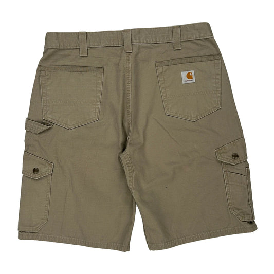 Carhartt Cargo Shorts - 34W 10L Khaki Cotton
