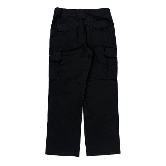 True Spec Cargo Trousers - 30W 28L Black Polyester Blend