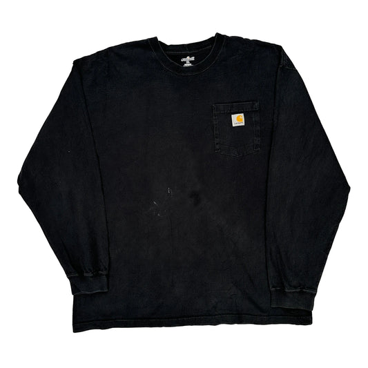 Carhartt Long Sleeve T-Shirt - XL Black Cotton