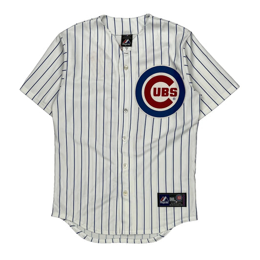 Chicago Cubs Majestic Mlb Jersey - Small Blue Polyester
