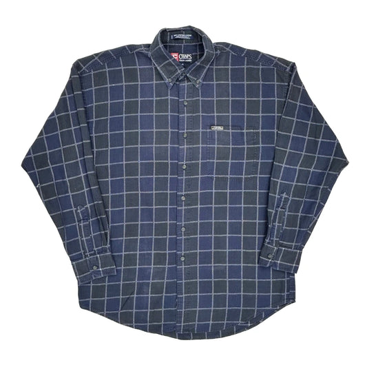 Chaps Ralph Lauren Checked Shirt - Large Blue Cotton
