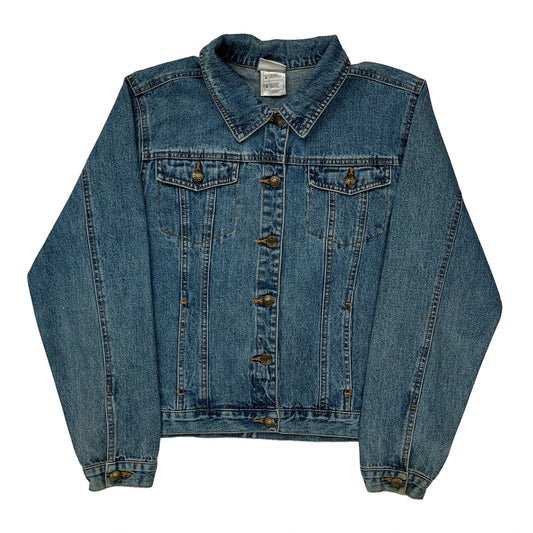 Tinker Bell Disney Cartoon Denim Jacket - Medium Blue Cotton