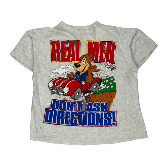 Real Men Sportswear Single Stitch T-Shirt - XL Blue Cotton