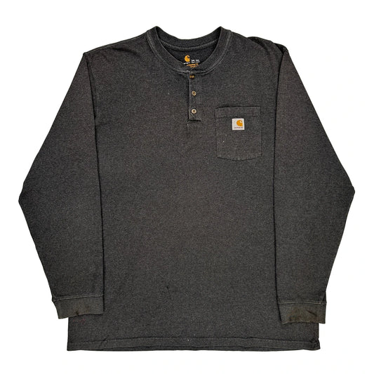 Carhartt Tall Long Sleeve T-Shirt - 2XL Black Cotton