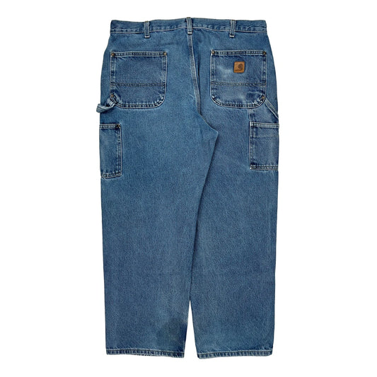 Carhartt Double Knee Carpenter Jeans - 38W 30L Blue Cotton
