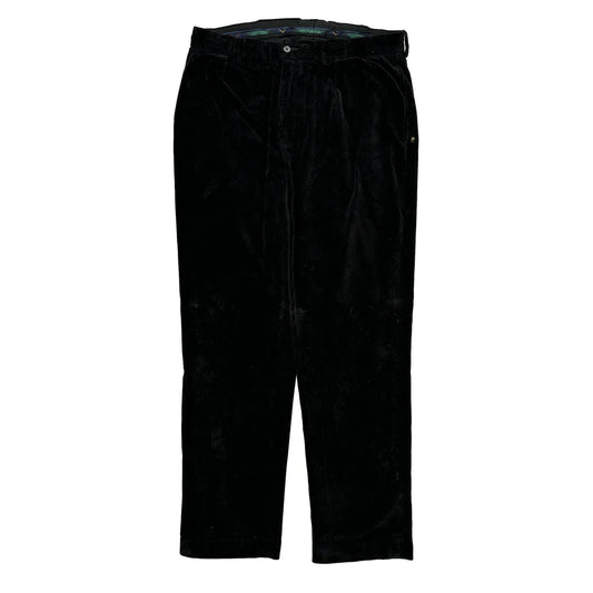 Polo By Ralph Lauren Cord Trousers - 35″ Waist Black Cotton
