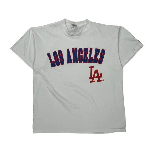 Los Angeles Logo 7 T-Shirt - XL White Cotton