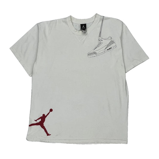 Jumpman Logo Jordan Graphic T-Shirt - Large Red Cotton