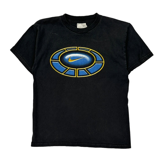 Nike Graphic T-Shirt - Large Blue Cotton