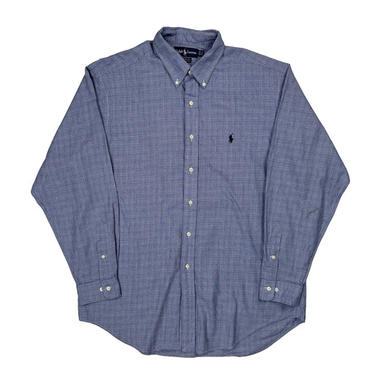 Yarmouth Ralph Lauren Checked Shirt - Large Blue Cotton