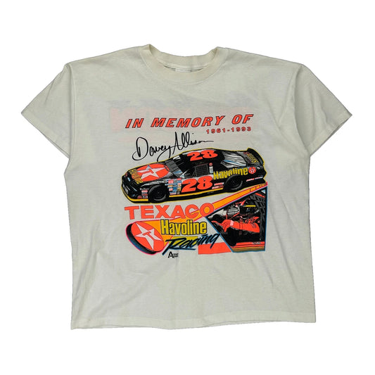 Texaco Havoline Racing Premier Single Stitch T-Shirt - XL Cream Cotton Blend