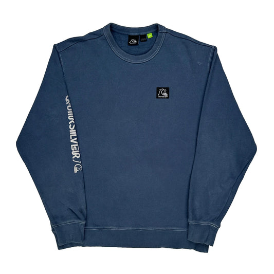 Quiksilver Long Sleeve T-Shirt - XL Blue Cotton