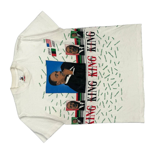 Martin Luther King Jr. Fruit Of The Loom Single Stitch T-Shirt - Large White Cotton