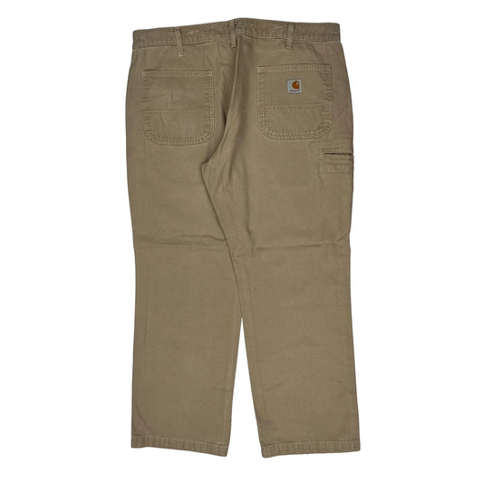 Carhartt Carpenter Trousers - 38W 30L Beige Cotton