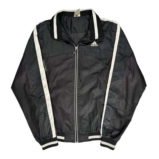 Adidas Striped Track Jacket - 2XL Black Nylon