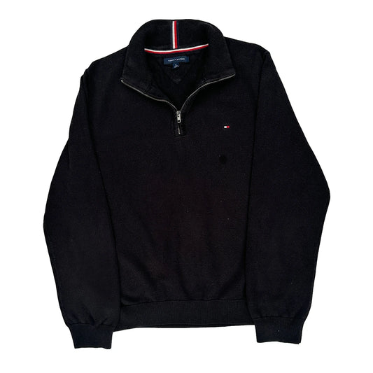 Tommy Hilfiger 1/4 Zip - XL Black Cotton