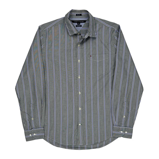 Tommy Hilfiger Striped Shirt - Medium Grey Cotton