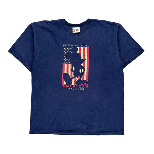Disney Graphic T-Shirt - XL Blue Cotton