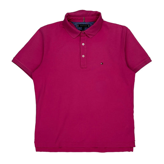 Tommy Hilfiger Slim Fit Polo Shirt - XL Pink Cotton