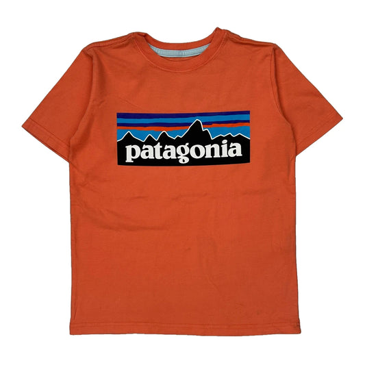 Age 5-6 Patagonia Graphic T-Shirt - XS Orange Cotton