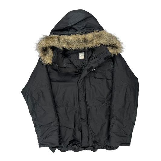 Nike Jacket - Large Black Polyester