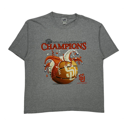 Vintage Ncaa National Champions 2003 Lee Sport College T-Shirt - XL Grey Cotton