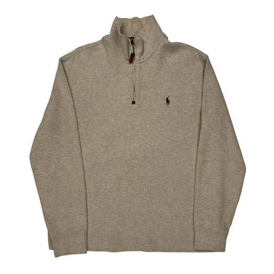 Polo By Ralph Lauren 1/4 Zip - Medium Beige Cotton
