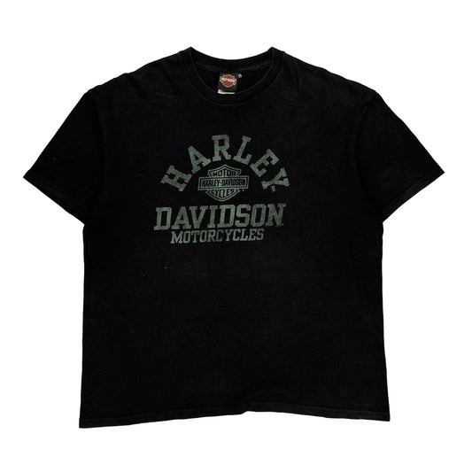 Motorcycles Harley Davidson Graphic T-Shirt - 2XL Black Cotton